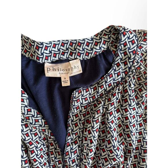 Philosophy Dress Geometric Patterned Long Sleeve Size Small - Picture 4 of 5